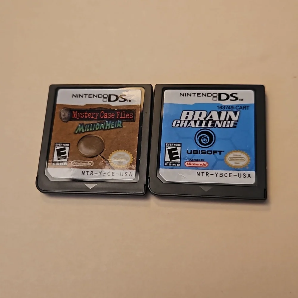Nintendo DS Brain Challenge & Mystery Case Games.